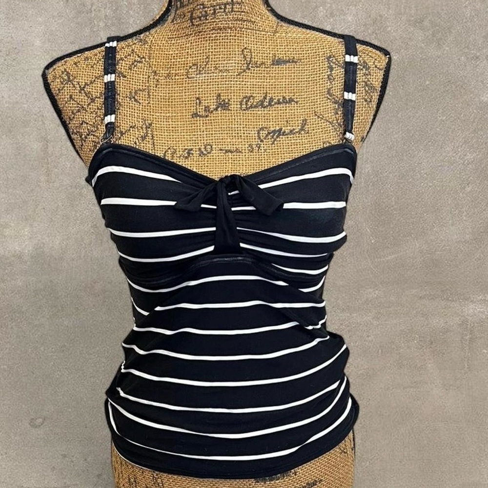 Coco Rave Striped Swim Top